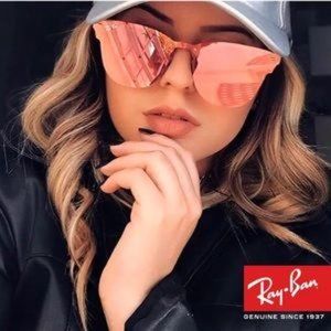 Ray Ban Sunglasses Pink Mirror Brush Gold Frame